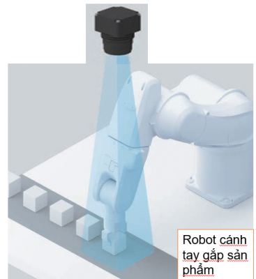 Robot cánh tay gắp sản phẩm 